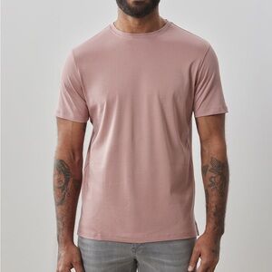 Robert Barakett “The Barakett Tee” Coral Cotton High Quality Basic Capsule